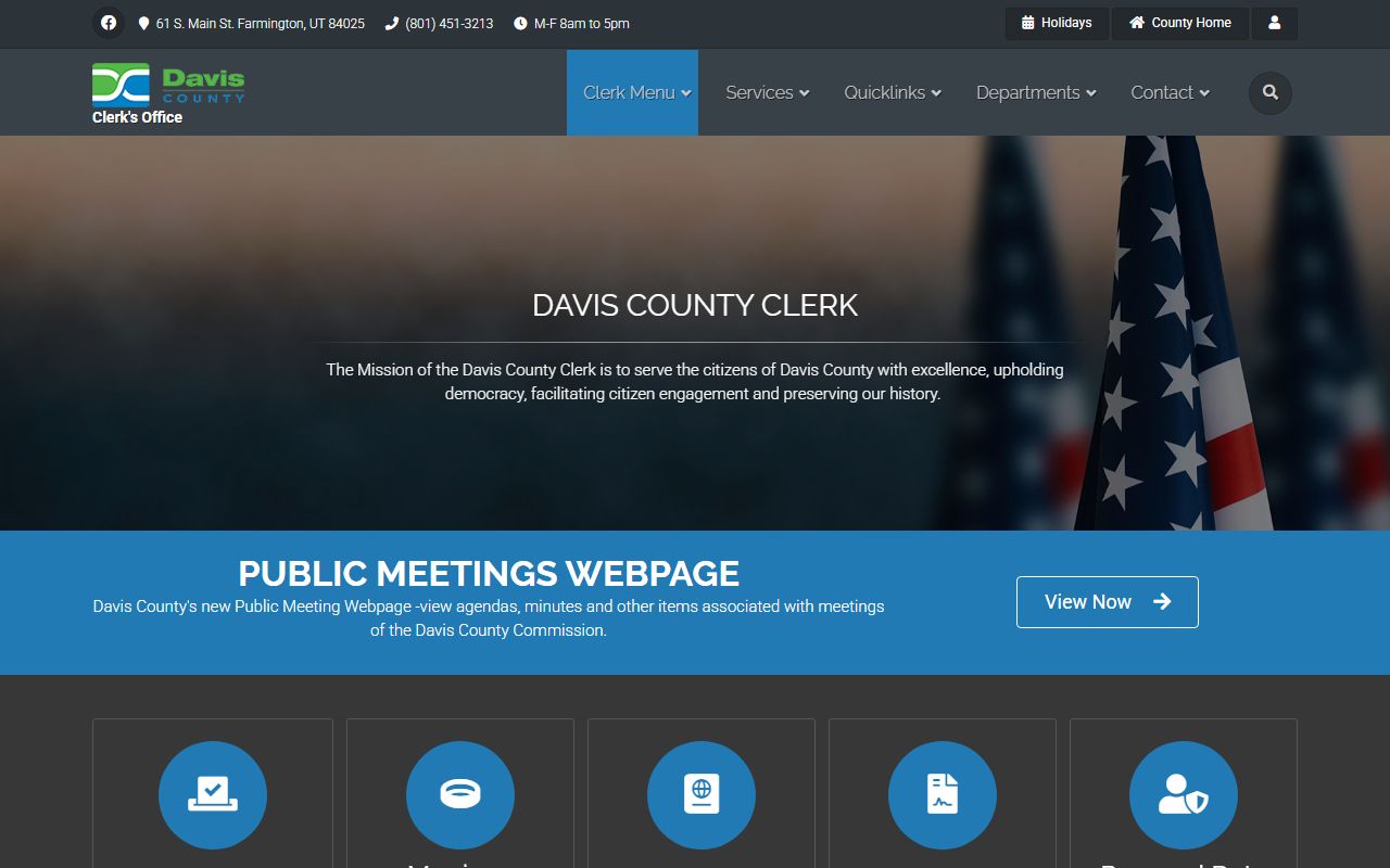 Davis County felony records clerk auditor page
