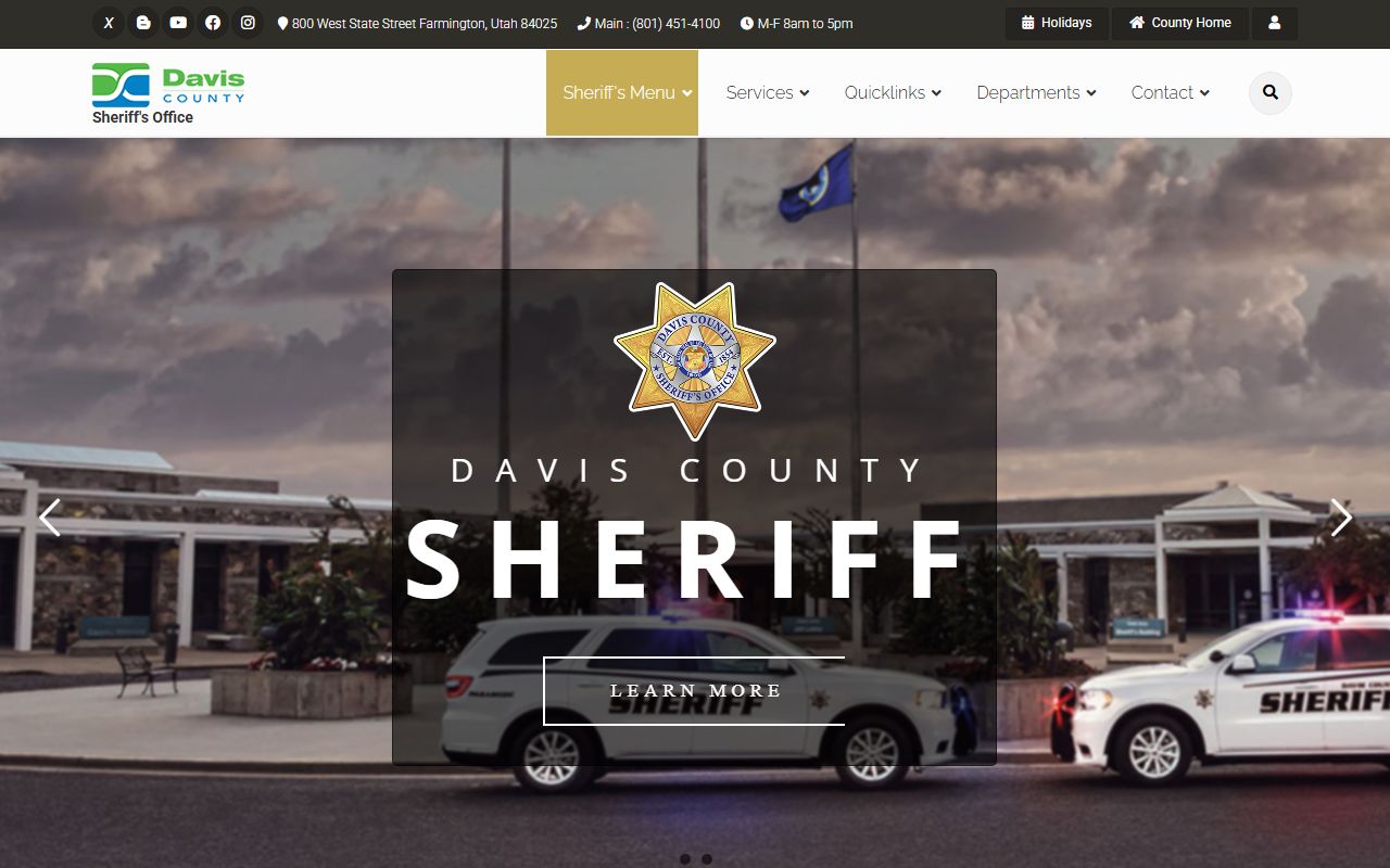 Davis County felony records sheriff office page