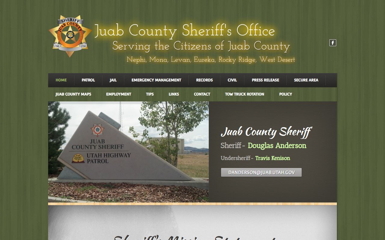 Juab County felony records sheriff department website