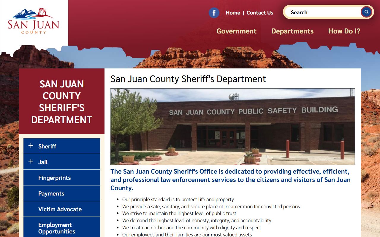 San Juan County Sheriff Office arrest records felony cases