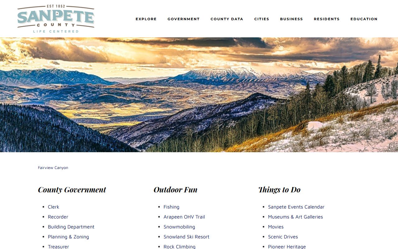 Sanpete County official website felony records government access