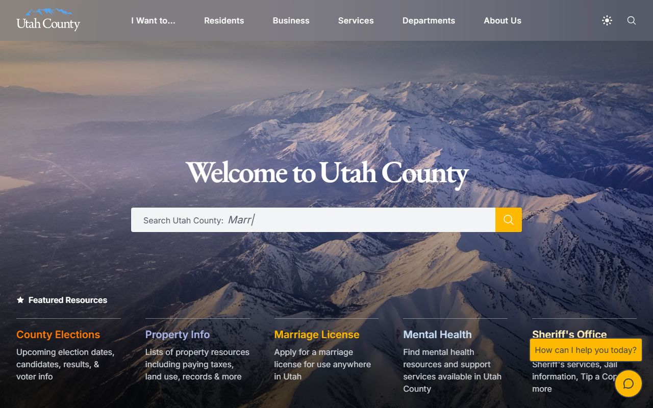 Utah County Sheriff Office resources for Utah County felony records