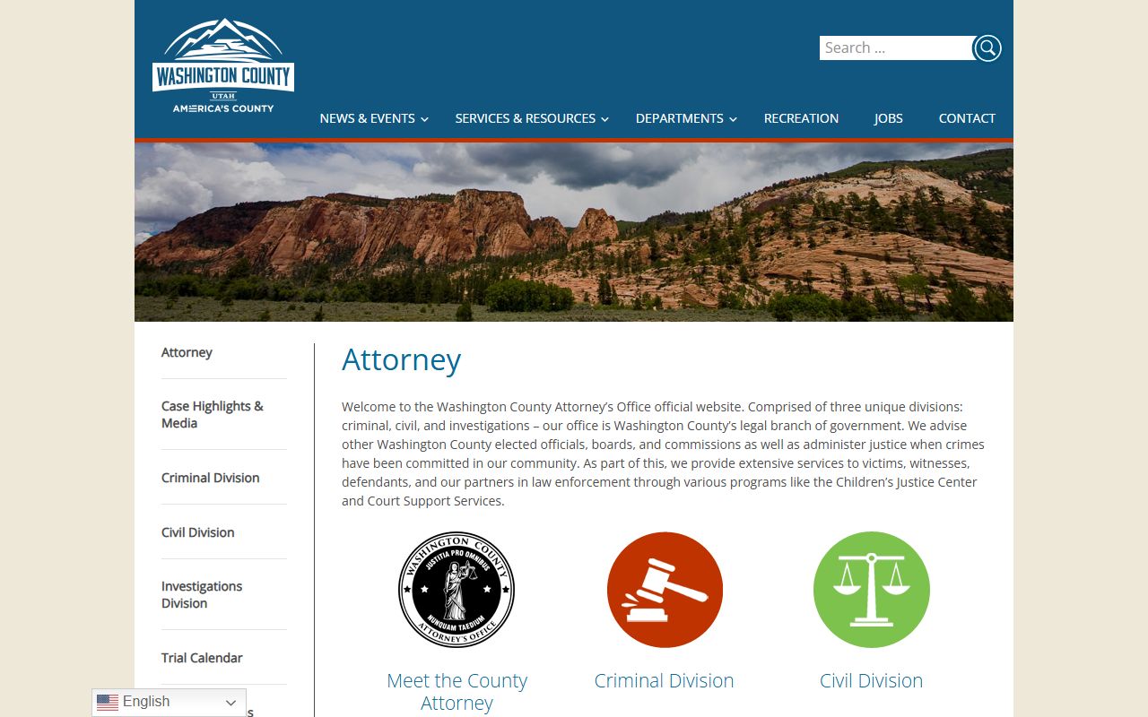 Washington County Attorney Office felony prosecution records